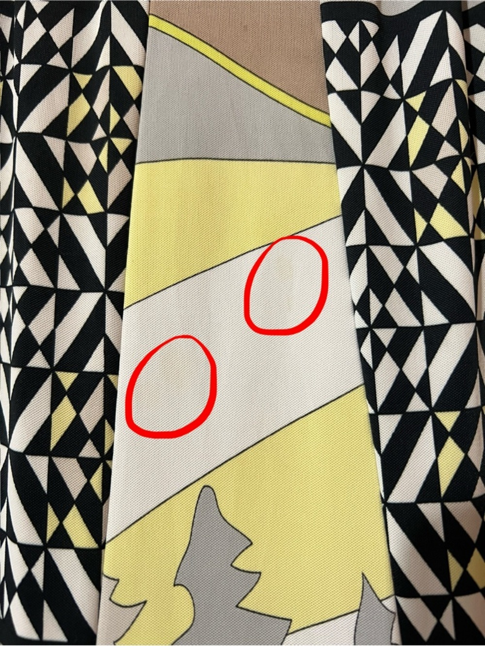 Vintage Emilio Pucci Firenze Op Art Geometric Dress Mountain Scape Size 8 *FLAWS - Picture 8 of 14